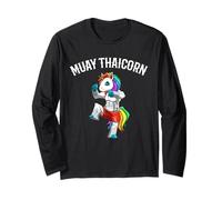 Thaicorn Cute Girls Muay Thai Unicorn Long Sleeve T-Shirt