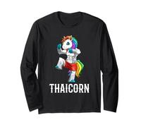 Thaicorn Cute Muay Thai and Thai Boxing Unicorn Long Sleeve T-Shirt