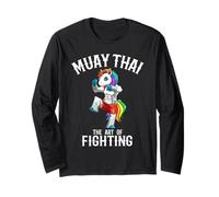 Thaicorn Cute Muay Thai Unicorn Fighter Long Sleeve T-Shirt