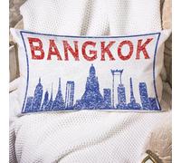 Thailand Bangkok Skyline Hometown Throw Pillow Covers Double-Sided Printing Pillows Case Washable Pillows Protectors For Garden Bed Summer 40X60Cm