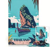 Thailand Bangkok Travel Jigsaw Puzzles 1000 Pieces for Adults Reason Skill Toy Calm Relax Exact Cut Heartfelt Gift (50x75cm)