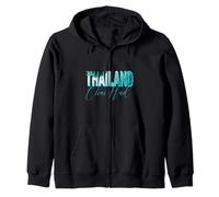 Thailand Beaches Retro Sunset Tropical Zip Hoodie