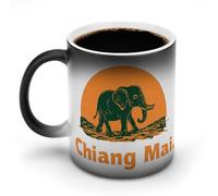 Thailand Chiang Mai Elephant Funny Mug Coffee Tea Cup Color Changing Heat Sensitive for Home Office
