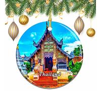 Thailand Christmas Xmas Tree Ornament Decoration Wedding Hanging Pendant Decor City Travel Souvenir Collection