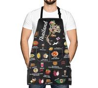 Thailand Country Map Asia Cuisine Lover Kitchen Apron Mom Dad BFF Thai Food Cooking Travel Apron, Thailand, One Size Fits All