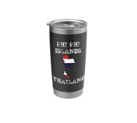 Thailand Distressed Flag Phi Phi Islands Pride Stainless Steel Insulated Tumbler