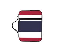 Thailand Flag Bible Study Tote Bag with Handles-Water-Resistant Organizer for Church Travel, Pen Holder Tablet Pocket Journal Cover Case
