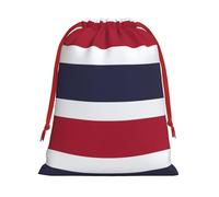 Thailand Flag Christmas Drawstring Gift Bags Large Size Xmas Goody Wrapping Bags Valentine Favors Party