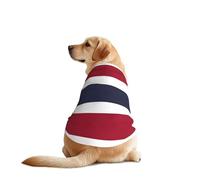 Thailand Flag Dog Shirt Vest Dog Clothes- Breathable Cooling for Big Dogs, Sun Protection Comfort Wear for Golden Retriever, Husky, Alaska Outdoor Activities X-Large