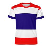 Thailand Flag Graphic Mens T Shirt - Novelty T Shirts for Women Clothing, Breathable Mesh Tee Shirts, National Flag Printed Design Summer Short Sleeve T-Shirt Tops for Adults, 6XL