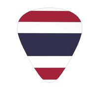 Thailand Flag Guitar Picks 12 Pack Assorted Thickness-0.46mm 0.71mm 0.96mm Medium Thin Heavy Celluloid Style Picks for Acoustic Electric Guitar Ukulele