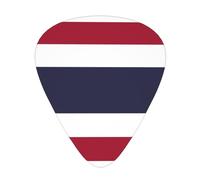 Thailand Flag Guitar Picks 12 Pack Assorted Thickness-0.46mm 0.71mm 0.96mm Thin Medium Heavy Picks for Acoustic Electric Guitar Ukulele
