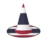 Thailand Flag Halloween Witches Hats Witch Headbands Wizard Hat Costume Accessories Cosplay for Party Masquerade Foldable 1