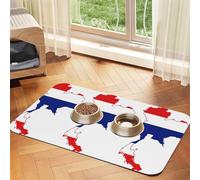 Thailand Flag Map print Cats Pet Bowl Placemat Pet Feeding Mats for Dogs, Non-Slip PU Leather Tablecloth for Pets