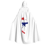 Thailand Flag Map Print Hooded Cloak,Halloween Cloak With Hood,Hooded Cape For Party, And Themed Events