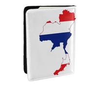 Thailand Flag Map Print Passport Holder Cover Wallet Passport Cover, Passport Wallet Case for Cards and Documents