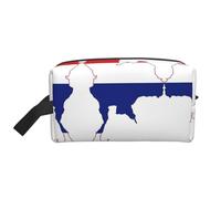 Thailand Flag Map Print Toiletry Bag for Men Travel Toiletry Bag, Spacious Capacity Cosmetic Bag for Women
