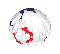 Thailand Flag Map Printed Large Shower Cap, Double Layer Hair Protector For Facial Care, Reusable Hair Wrap