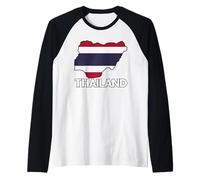 Thailand Flag Map Thai Roots Thai Pride Thai Flag Raglan Baseball Tee