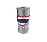 Thailand Flag Map Thai Roots Thai Pride Thai Flag Stainless Steel Insulated Tumbler