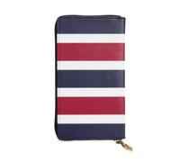Thailand Flag Patterned Leather Long Wallet (7.5 * 4.1 inches) | Extra Large Multi-Function Compartment | Great Gift