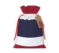 Thailand Flag Print Birthday Gifts Wrap Bag Unique Drawstring Gifts Bag Canvas Bags for Party Wedding Present,1 Piece S