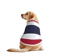 Thailand Flag Print Dog Vest, Soft Breathable Pet Shirt Clothes Sleeveless Fashion Apparel For Medium Large Breeds