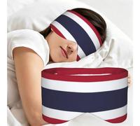 Thailand Flag Print Full Coverage Sleep Mask,Eye Mask Portable for Travel Office Nap Shift Work