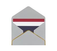 Thailand Flag Print Gold-Edged Pearl Greeting Card (Horizontal) + Envelope - Christmas,Wedding,Birthday