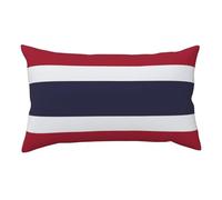 Thailand Flag Print Home Short Plush Pillowcase, Soft Cozy Body Pillow Cover 91Ã-50cm With Hidden Zipper 91Ã-50cm