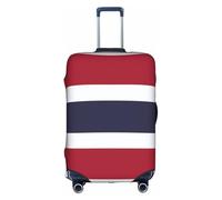 Thailand Flag Print Travel Elastic Suitcase Luggage Baggage Cover Protector, Washable And Anti-Scratch, White, L