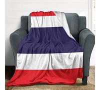 Thailand Flannel Bed Blanket Thailand Flag Soft Warm Fluffy Plush Throw Blanket for Sofa Chair Living Room Bedroom Office Travel,70"x80"