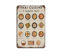 Thailand Food Art Print Tin Sign Vintage Metal Pub Club Cafe Bar Home Wall Art Decoration Poster Retro 8x12inch(20x30cm)