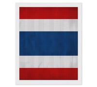 Thailand Grunge Flag Diamond 5D Painting Kits for Adult Beginners Square Full Drill DIY Wall Art Craft Decor Gift 16"x20"