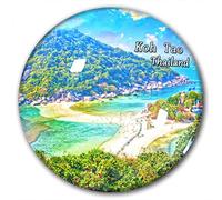 Thailand KOH Tao Fridge Magnet Refrigerator Stickers Decorative Magnet Travel Souvenir Crystal Glass