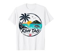 Thailand KOH Tao Sea Turtle Palm Trees Island Souvenir Value Graphic T-Shirt