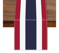 Thailand-National Velvet Table Runner,Thai-Nation Flag Table Cloth Decoration,Soft Texture Tablecloth for Home Party Decor 12×72inch