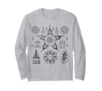 Thailand Sak Yant Buddha Yantra Tattoo Ajarn Buddhist Monk Long Sleeve T-Shirt