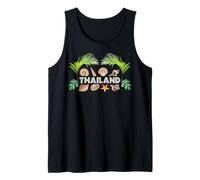 Thailand Seashells Palms Diving Snorkeling Beach Souvenir Tank Top