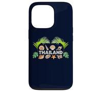 Thailand Shells Palms Diving Snorkeling Beach Souvenir Gift Case for iPhone 13 Pro
