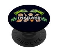 Thailand Shells Palms Diving Snorkeling Beach Souvenir Gift PopSockets Adhesive PopGrip