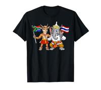 Thailand South Africa Flag Thai South African Roots T-Shirt