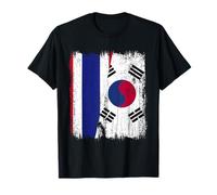 Thailand South Korea Half Flag Thai South Korean Jersey T-Shirt