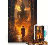 Thailand Temple Bangkok Jigsaw Puzzles for Adults 1000 Piece Memory Boost Cozy Time Pattern Assembly Santa Wish List (50x75cm)