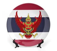 Thailand Thai Flag Funny Decorative Plate Ceramic Ornaments 6inch