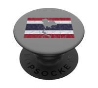 Thailand Thai Flag Outline Travel Holiday Asia PopSockets Adhesive PopGrip