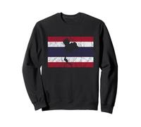 Thailand Thai Flag Outline Travel Holiday Asia Sweatshirt