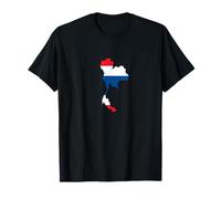 Thailand Thai Pride Flag Map Travel Vacation Asia T-Shirt