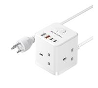Thailand Travel Adapter 3 Way 4 Fast Charging USB (QC3.0/PD20W)