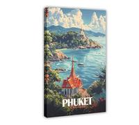 Thailand Travel Poster（1） Canvas Poster Wall Art Decor Print Picture Paintings for Living Room Bedroom Decoration 08x12inch(20x30cm)